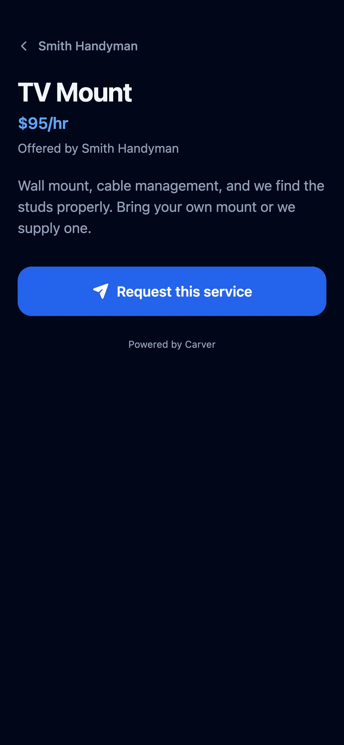 A single handyman service