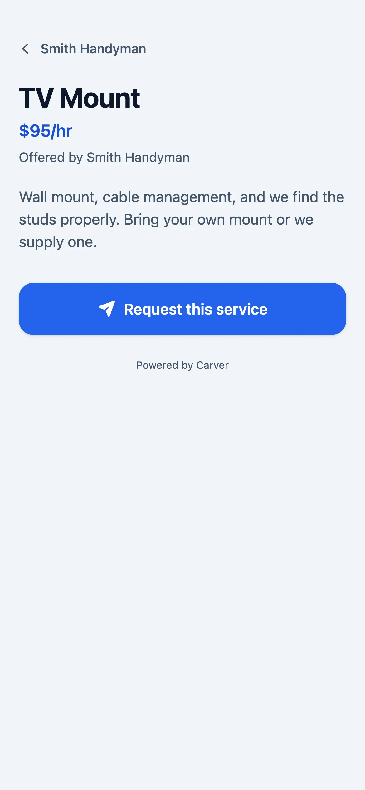 A single handyman service