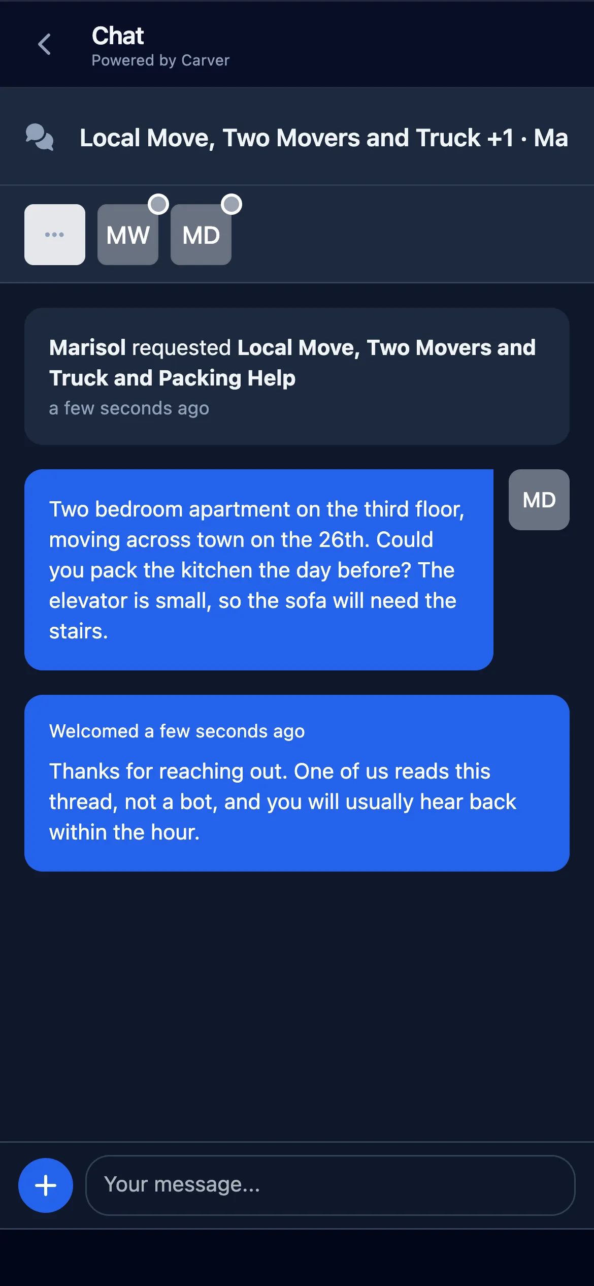 Straight into the conversation