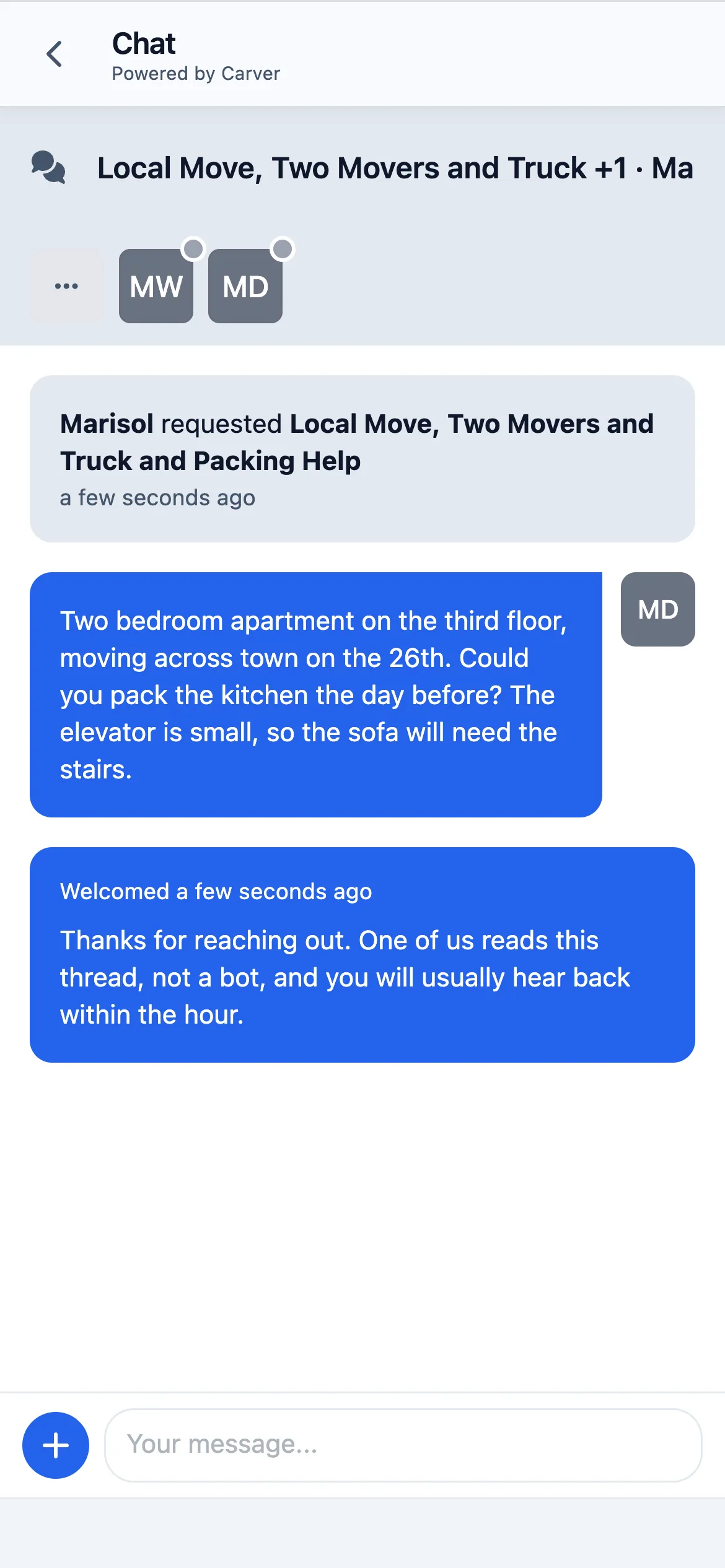 Straight into the conversation
