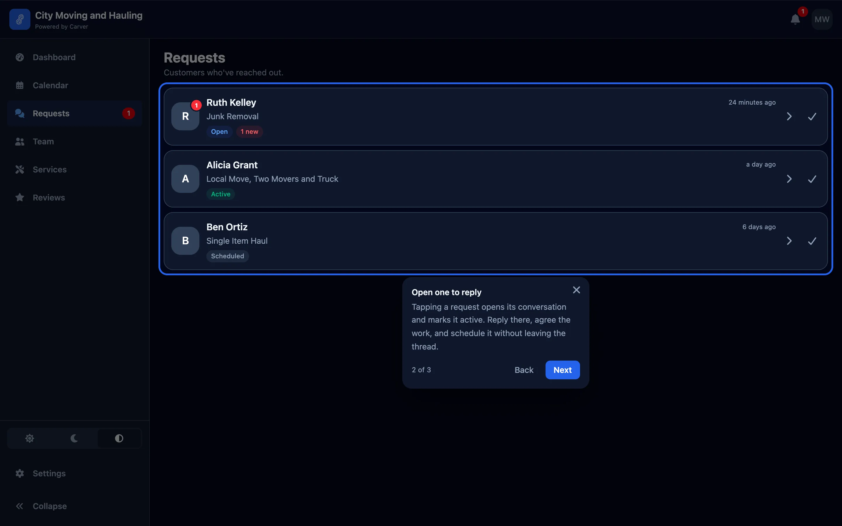 Requests, the first time