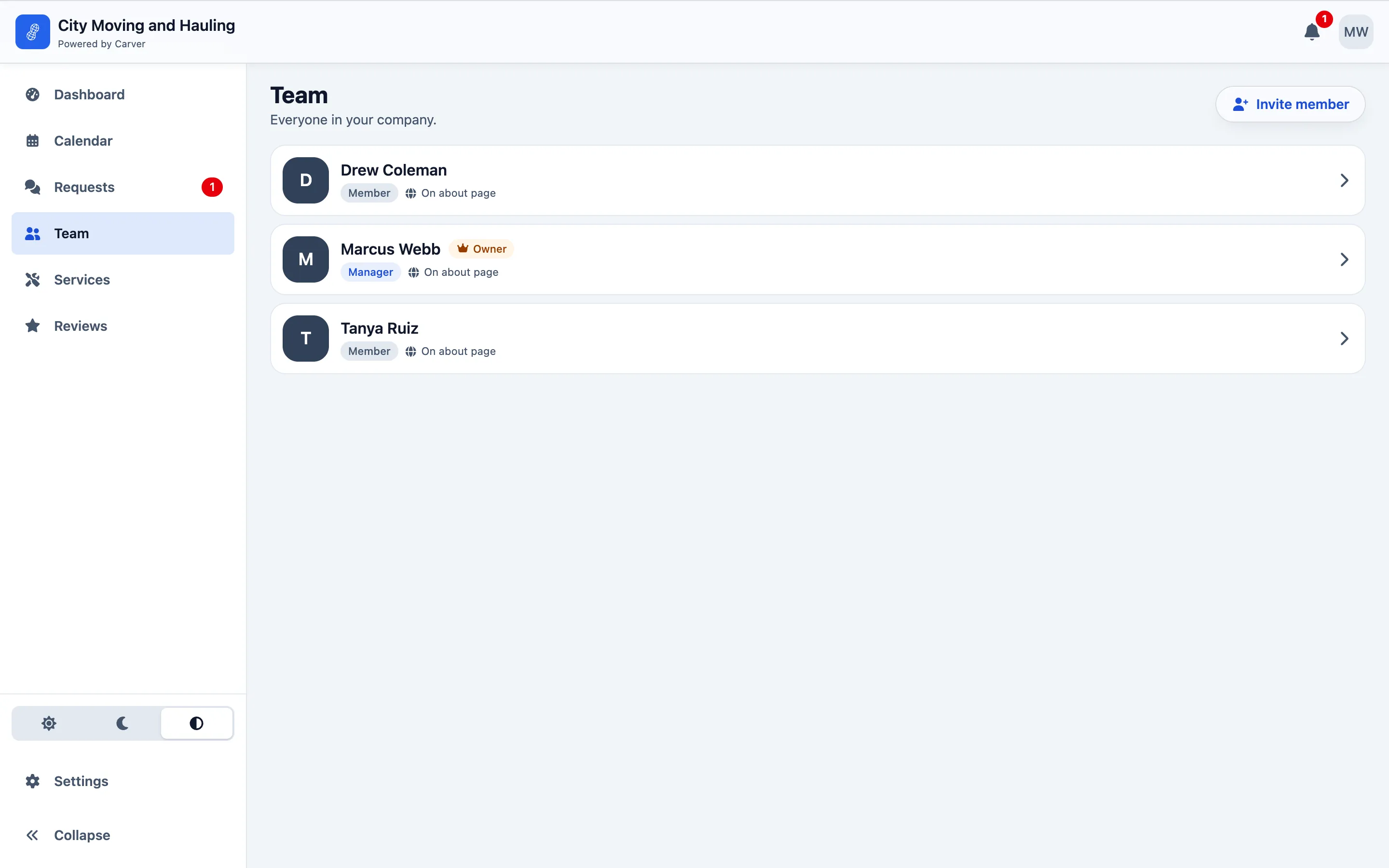 The team