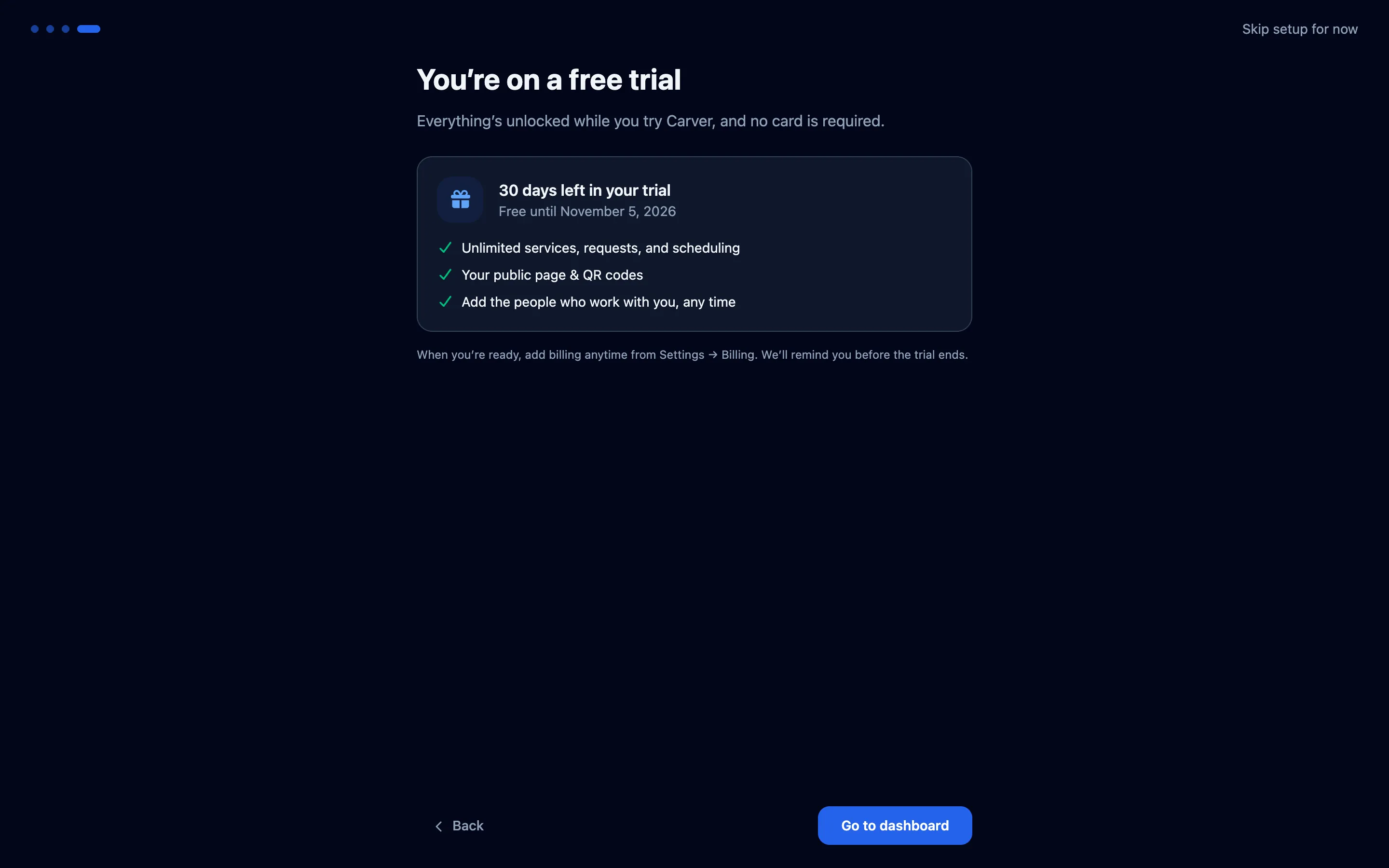 Step 4, the trial